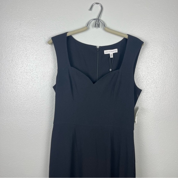 NEW Dress The Population Black Monroe Gown Sweetheart Crepe Side Slit Evening - Picture 6 of 12